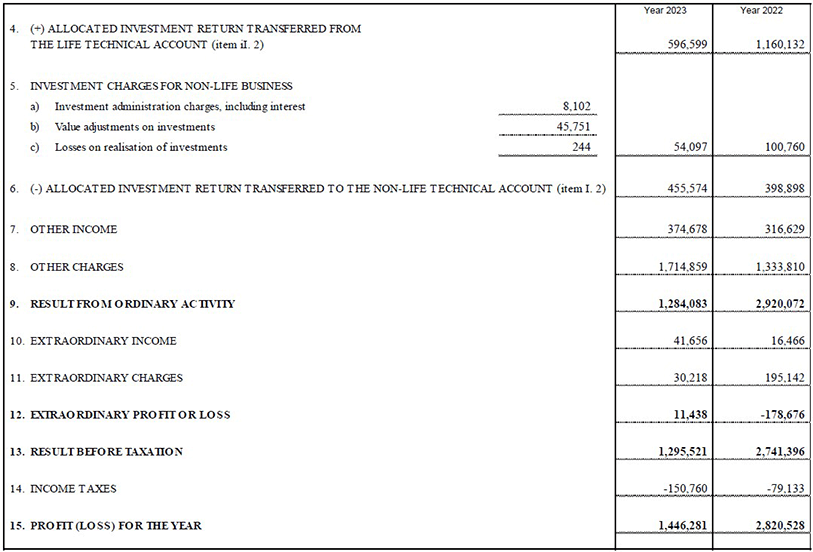 Parent company’s balance sheet and income statement (12)